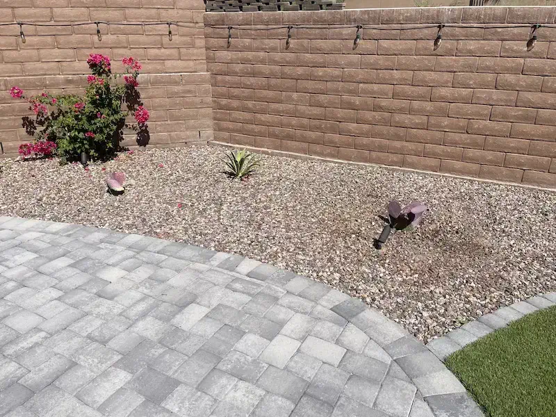 view of xeriscaped yard